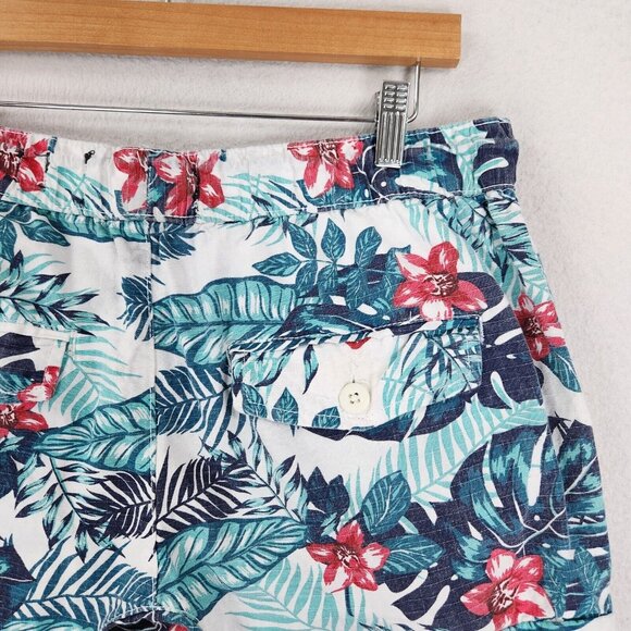 Another Hype Piece Pants Mens Large Blue Floral AHP Hawaiian Ripstop Joggers - Picture 9 of 13